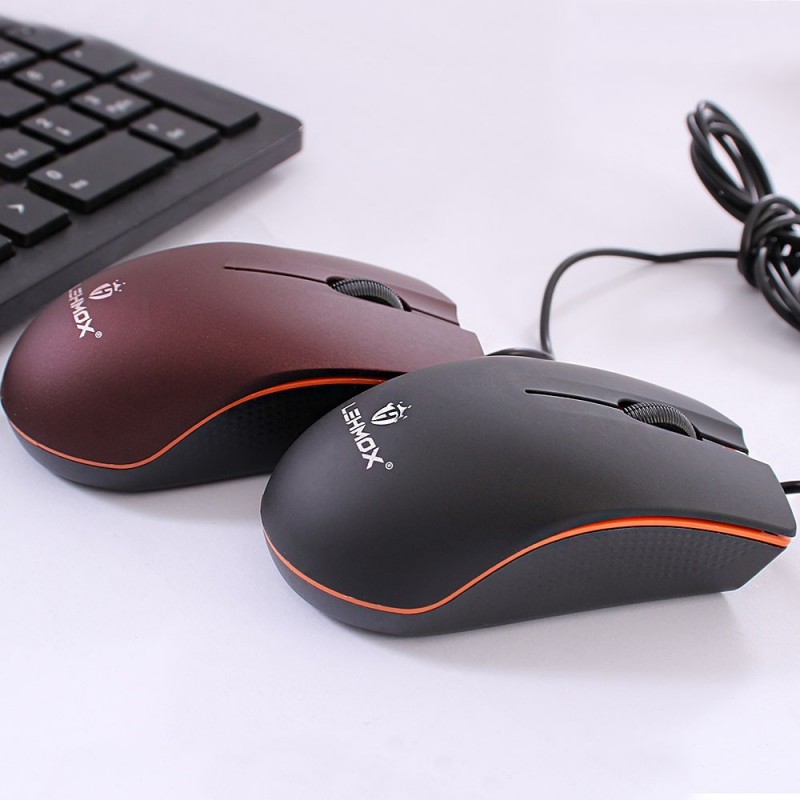 Óptico Lehmox Ergonômico Mouse Com Cabo 1000dpi LEY-1512