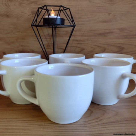 Xícara Porcelana Chá Café Branca 170 Ml