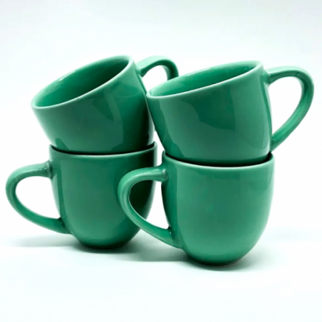 Xícara Porcelana De Café Lisa Verde 95 Ml No Atacado