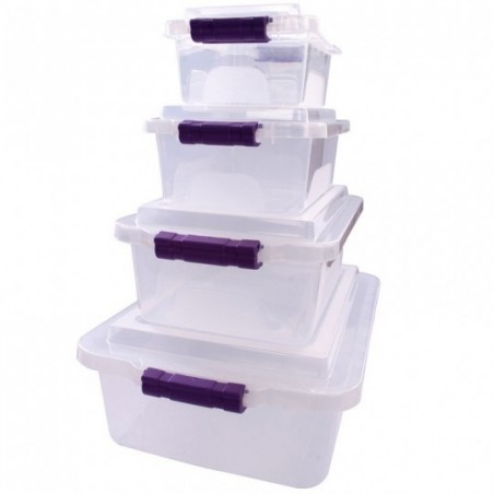 Conjunto 4 Caixas Organizadoras Mulituso ErcaPlast Atacado