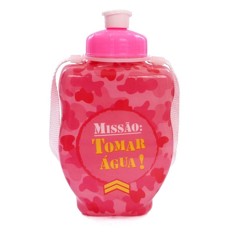 420 Ml Infantil Garrafa Camuflada Meninas Squeeze Plasduran