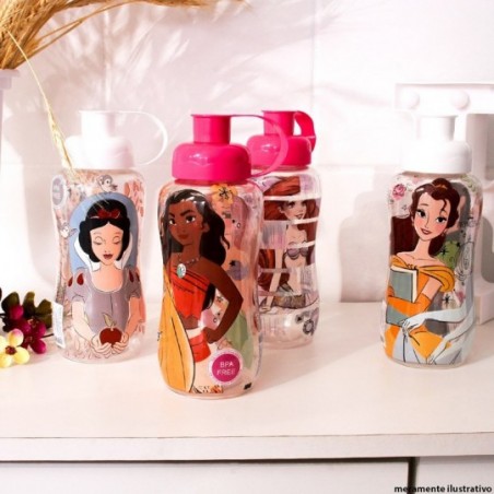 550 Ml Tubo Gelo Garrafa Meninas Squeeze Princesas Plasduran