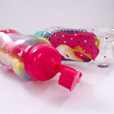 550 Ml C/ Tubo De Gelo Squeeze Infantil Unicórnio Plasduran