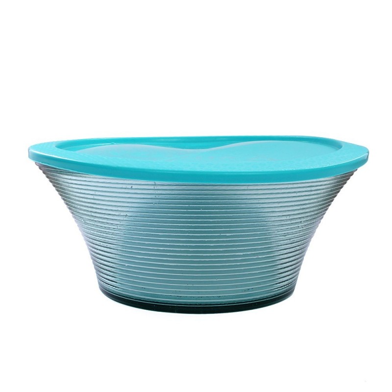 3 Litros Tigela Vidro Espiral Grande Tampa Venezza Vitazza