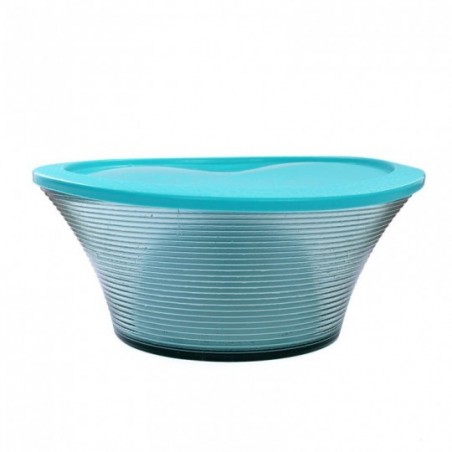 3 Litros Tigela Vidro Espiral Grande Tampa Venezza Vitazza