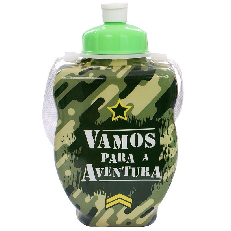 420 Ml Squeeze Infantil C/ Alça Camuflada Plasduran Atacado