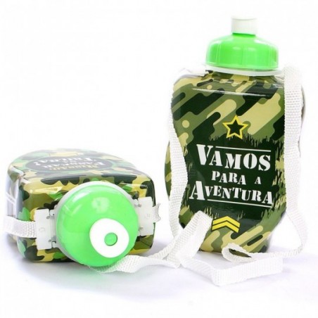420 Ml Squeeze Infantil C/ Alça Camuflada Plasduran Atacado