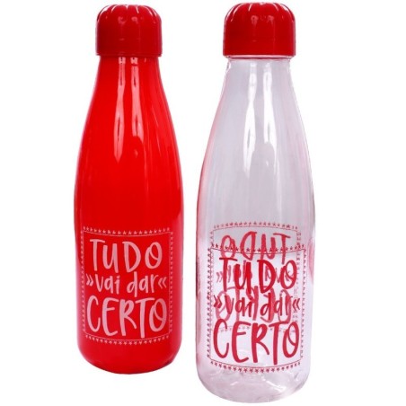 600 Ml Tampa Rosca C/ Frases Garrafa Squeeze Plasduran