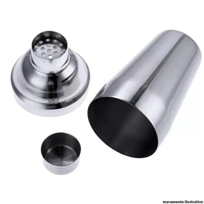 Coqueteleira Shakeira Tampa Dosadora Aço Inox 750ml Wellmix