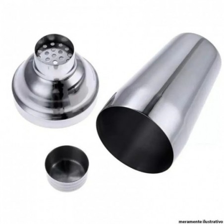 Coqueteleira Shakeira Tampa Dosadora Aço Inox 750ml Wellmix
