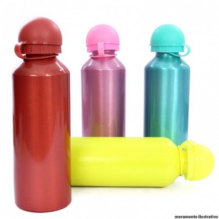 Garrafa Squeeze Colorida Alumínio Tampa Bico 500Ml Wellmix