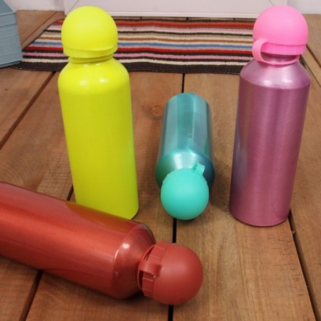 Garrafa Squeeze Colorida Alumínio Tampa Bico 500Ml Wellmix