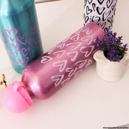 Garrafa Squeeze Feminina Alumínio Tampa E Bico 500Ml Wellmix