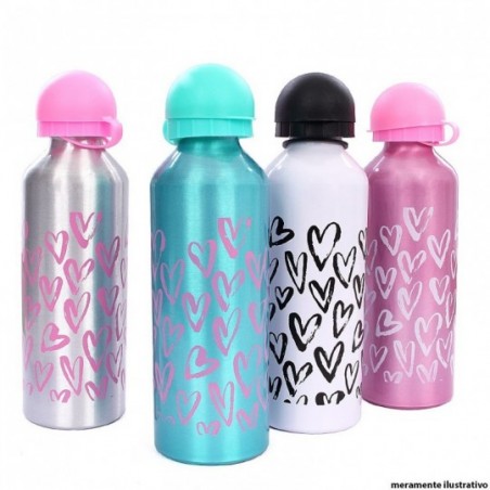 Garrafa Squeeze Feminina Alumínio Tampa E Bico 500Ml Wellmix