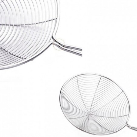 Escumadeira Grande Aço Inox P/ Fritura 35 Cm Wellmix
