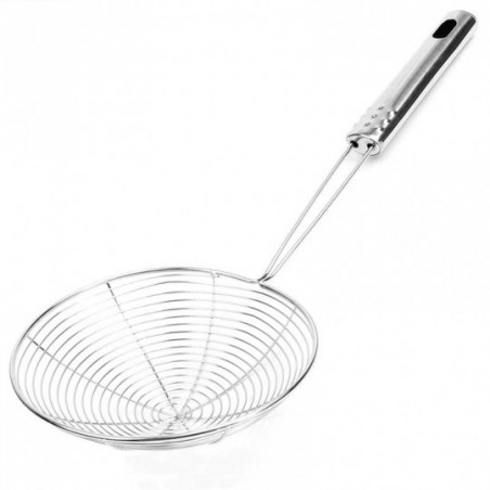Escumadeira Grande Aço Inox P/ Fritura 35 Cm Wellmix