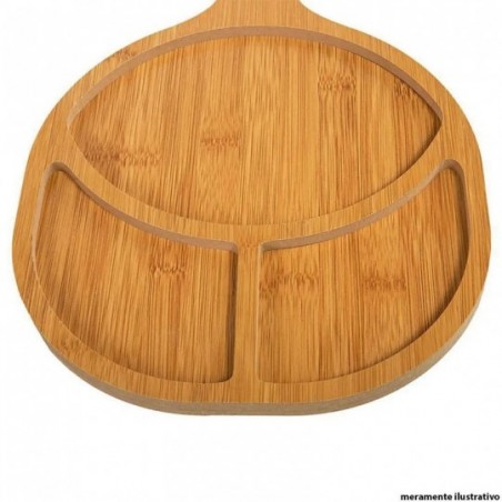 Petisqueira Bandeja MDF Com 3 Divisórias 34 cm x 24 cm