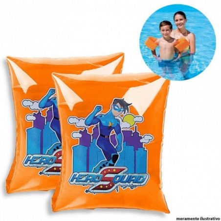 2 Peças Boia Braço Infantil Meninos Hero Squard Cm Wellmix