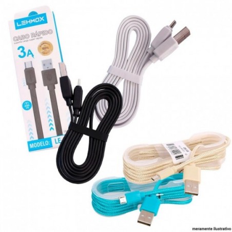 Cabo USB Carregamento Para V8 Modelos Variados