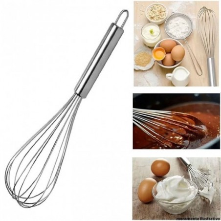 Fouet Batedor De Claras Manual Aço Inox 35 Cm No Atacado