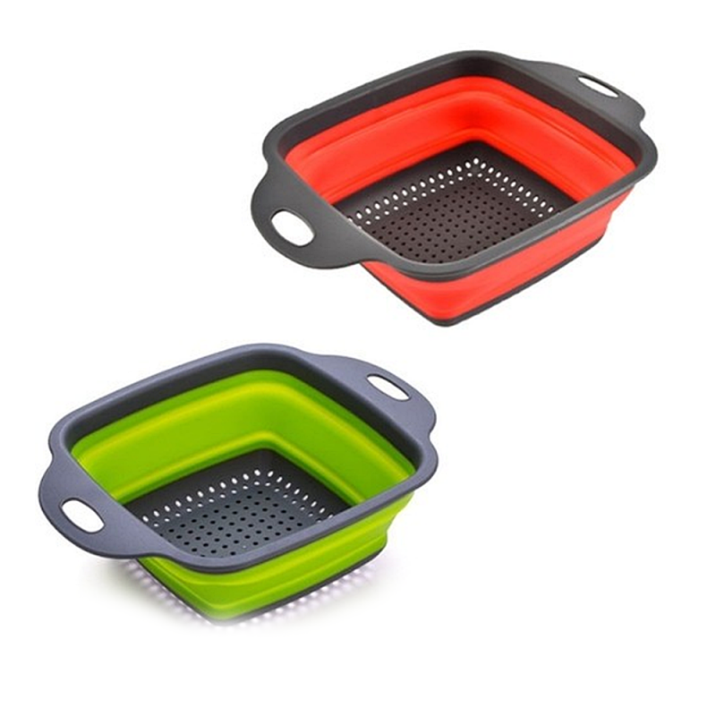 Escorredor Alimentos Silicone Retrátil Com Alça Wellmix