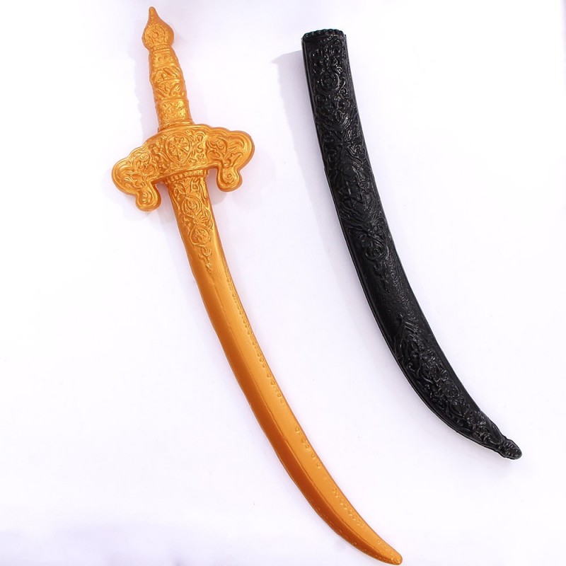Espada Dourada Piratas Caribe Com Capa 52 Cm No Atacado