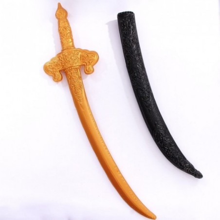 Espada Dourada Piratas Caribe Com Capa 52 Cm No Atacado