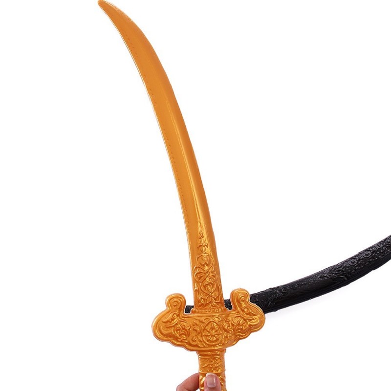 Espada Dourada Piratas Caribe Com Capa 52 Cm No Atacado