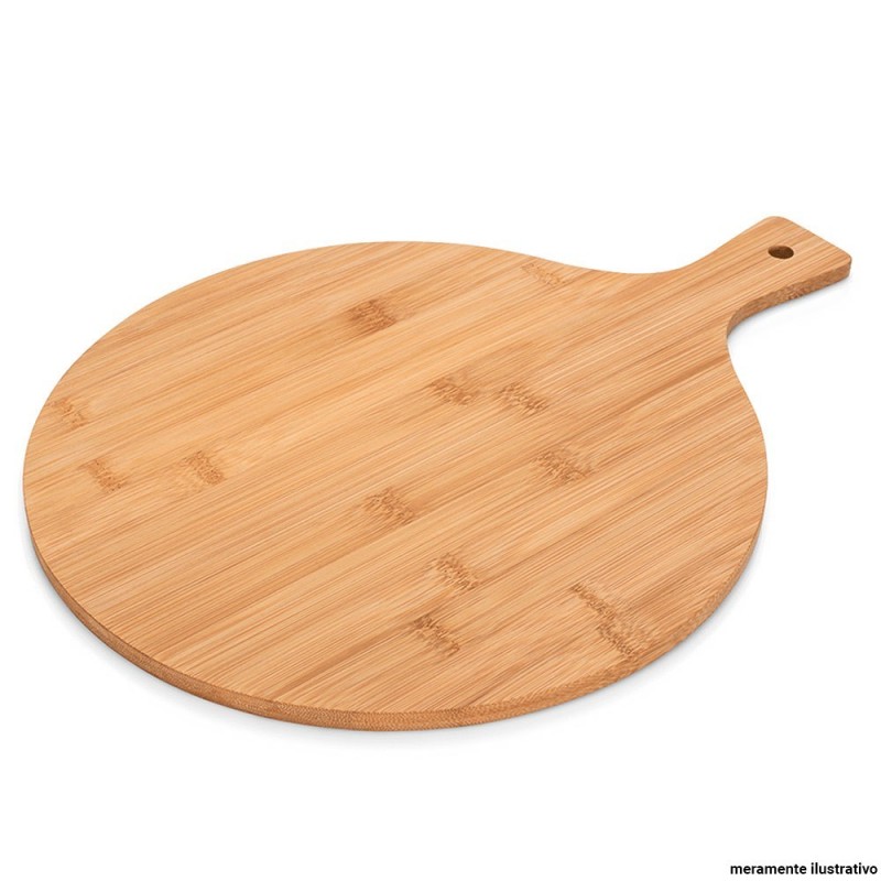 Tábua Corte Multiuso Redonda Bambu 43 Cm