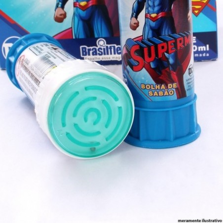 12 Peças Bolhas De Sabão Infantil Superman C/ Labirinto