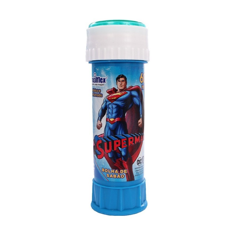 12 Peças Bolhas De Sabão Infantil Superman C/ Labirinto