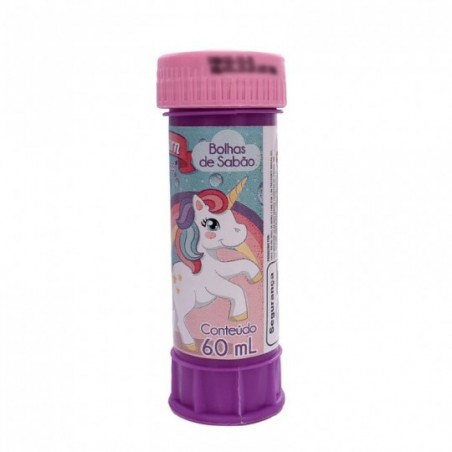 12 Peças Kit Bolhas De Sabão Unicórnio Bubbles 60 Ml