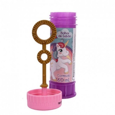 12 Peças Kit Bolhas De Sabão Unicórnio Bubbles 60 Ml