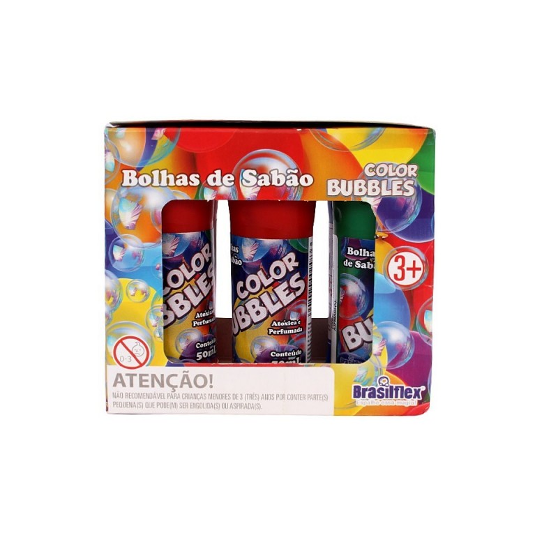 6 Peças Bolhas Sabão Infantil Color Bubbles À Pronta Entrega