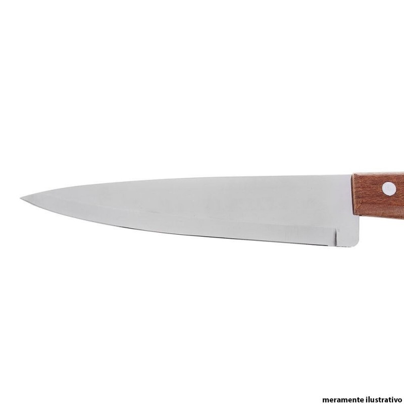 Faca De Carne 6" Aço Inox Com Cabo Madeira