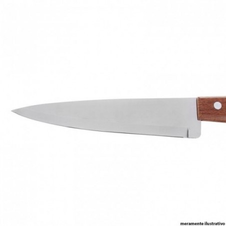 Faca De Carne 6" Aço Inox Com Cabo Madeira