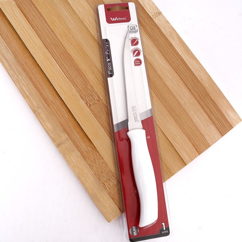 Faca De Filetar Carne 5" Cabo Anatômico Aço Inox WellMix