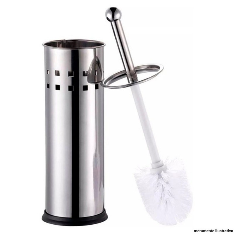 Escova Vaso Sanitário Com Suporte Em Inox Wellmix