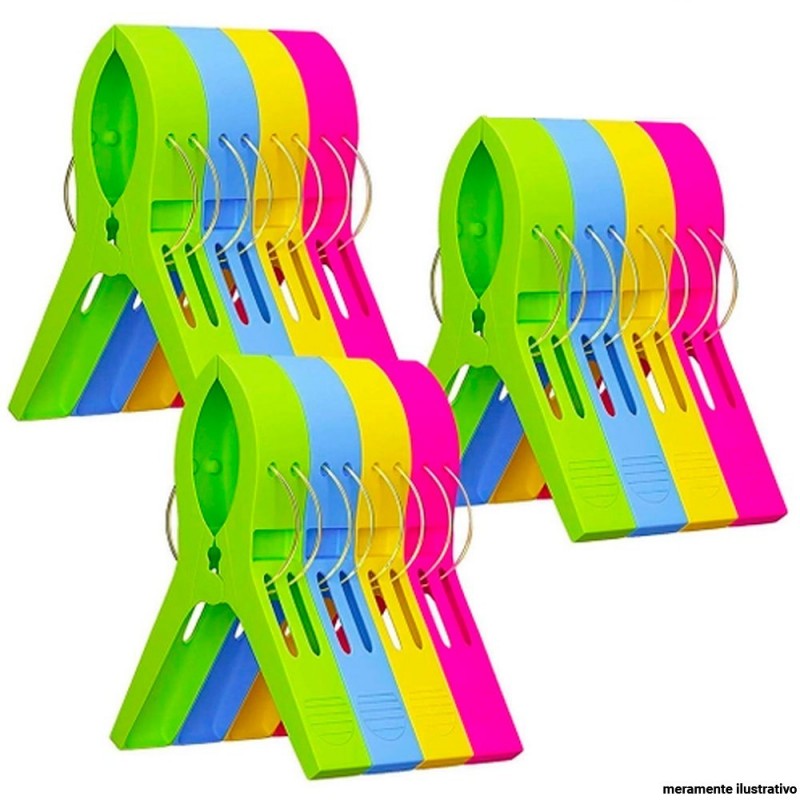 Kit 8 Prendedores De Roupas Coloridos Wellmix Atacado