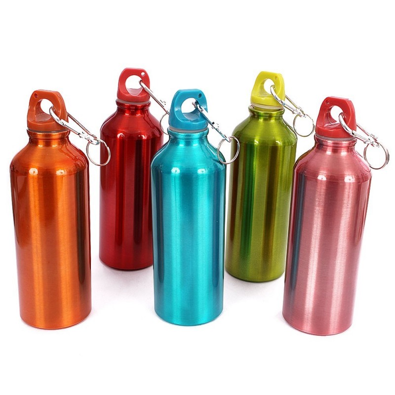 Garrafa Squeeze De Alumínio 500 Ml C/ Mosquetão Wellmix