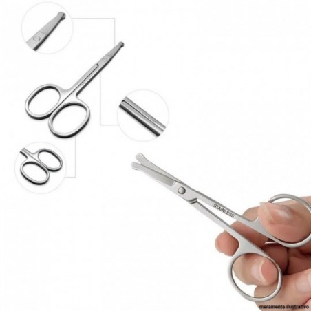 Tesoura De Unha Ponta Redonda Aço Inox Ease Care No Atacado