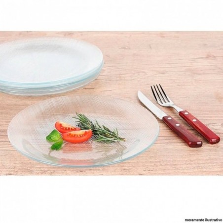 Prato De Vidro Diamante Redondo E Raso Duralex 22Cm