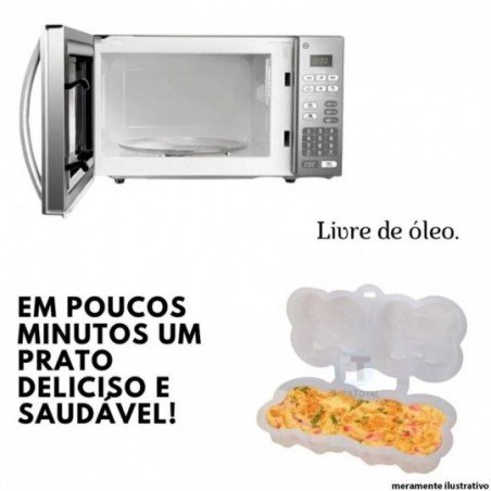 Forma Para Ovos Omelete Dupla Para Microondas