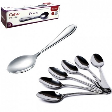 12 Peças Aço Inox Colher De Mesa Venice Wellmix No Atacado