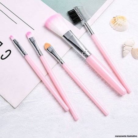 5 Peças Kit Pincéis Maquiagem P/ Olhos Ease Care Atacado