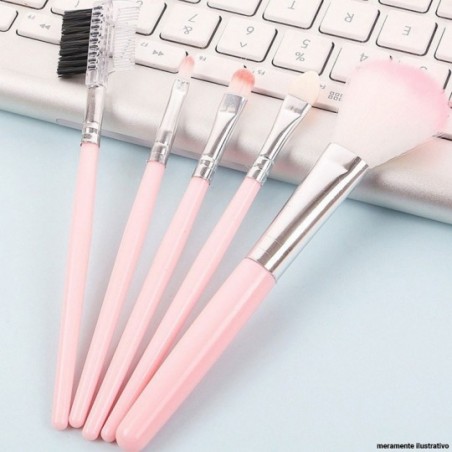 5 Peças Kit Pincéis Maquiagem P/ Olhos Ease Care Atacado