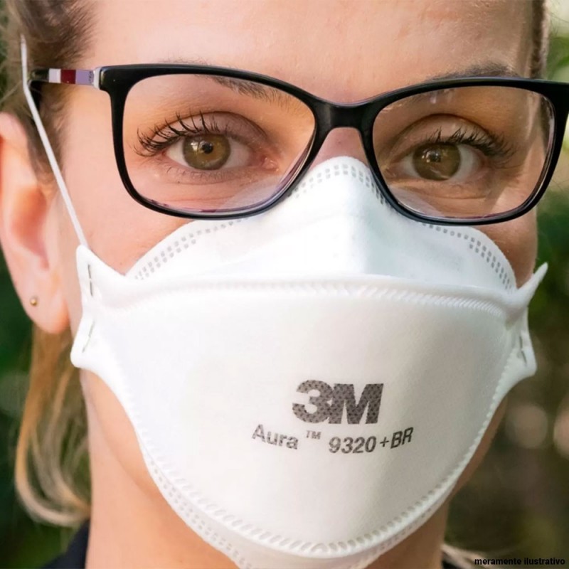 Kit 10 Mascaras Respiradores Descartáveis 3M Aura 9320 + BR