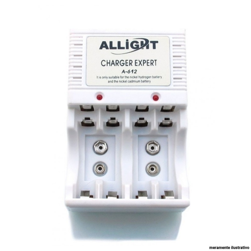 Carregador Pilha Recarregável Para Aa/Aaa/Bateria 9V Bivolt