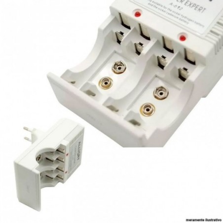 Carregador Pilha Recarregável Para Aa/Aaa/Bateria 9V Bivolt