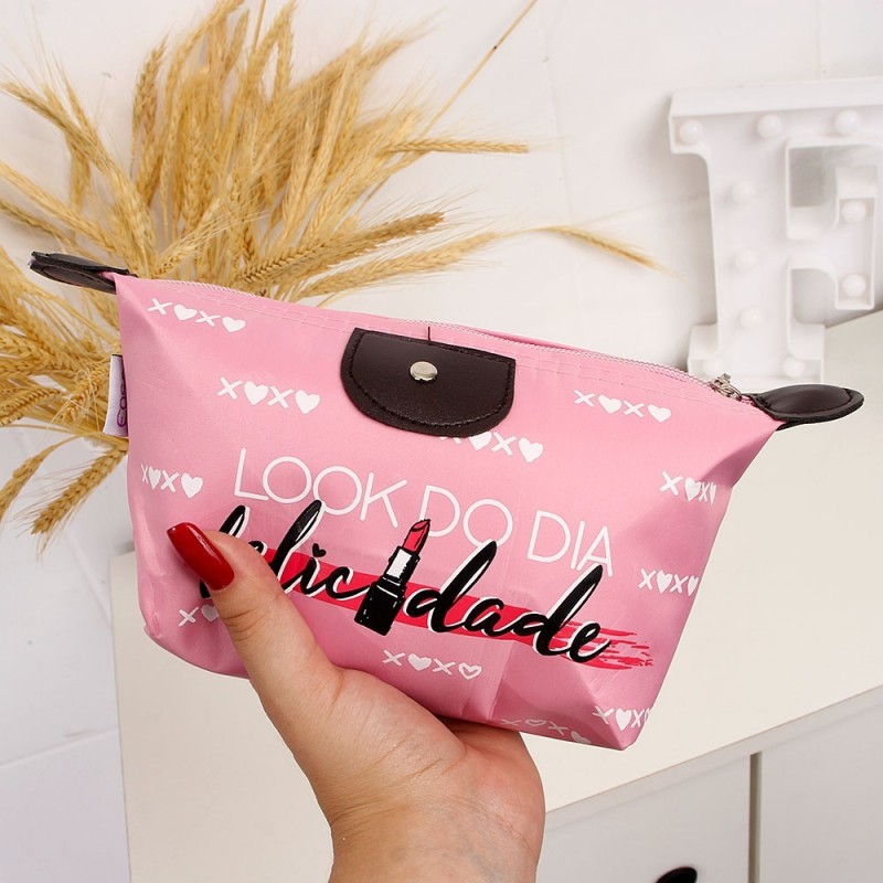 Necessaire Estojo Feminina Estampada Com Zíper EaseCare